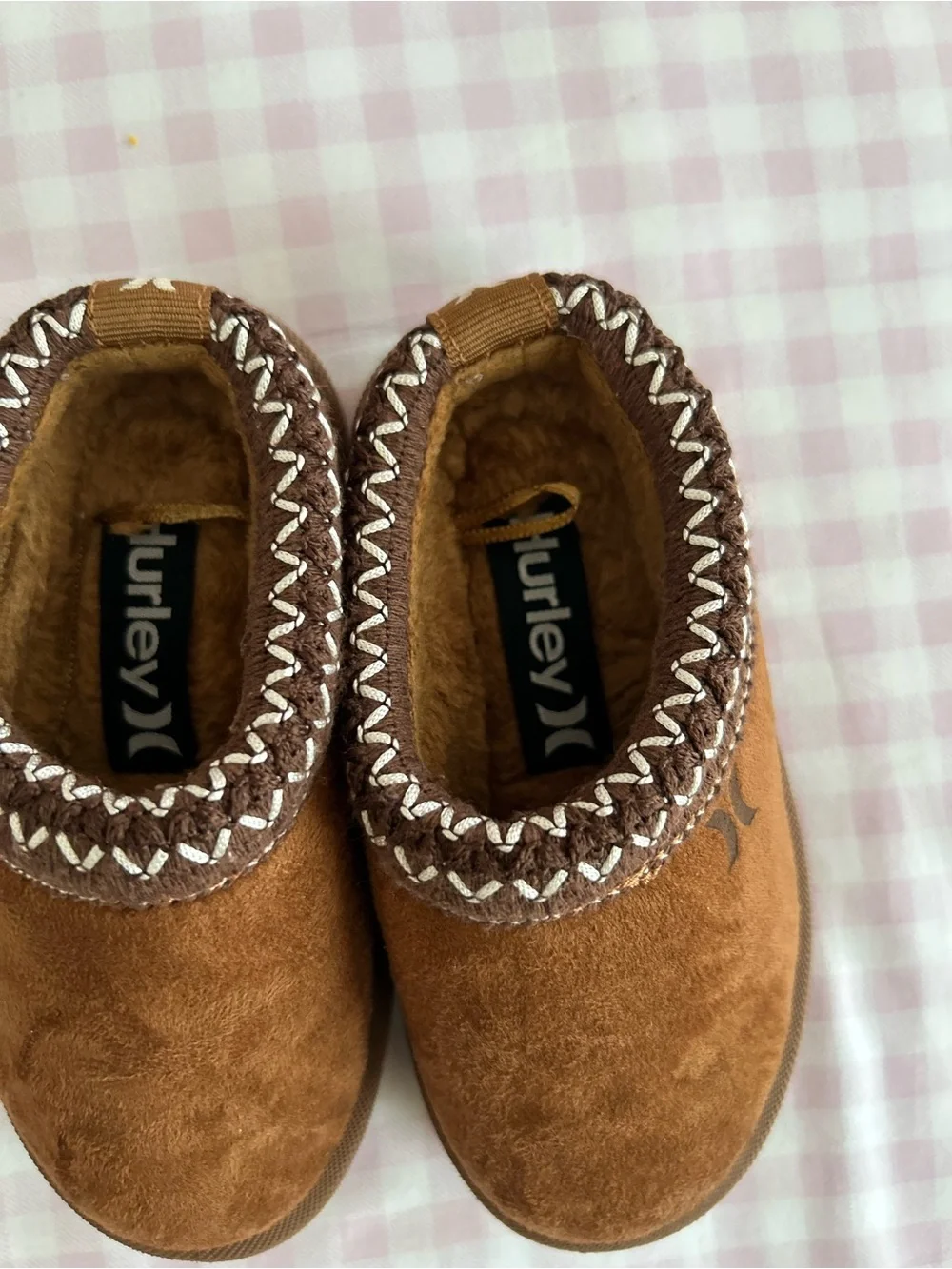 Hurley Kids Chestnut Brown Cozy Slip-On Slippers
